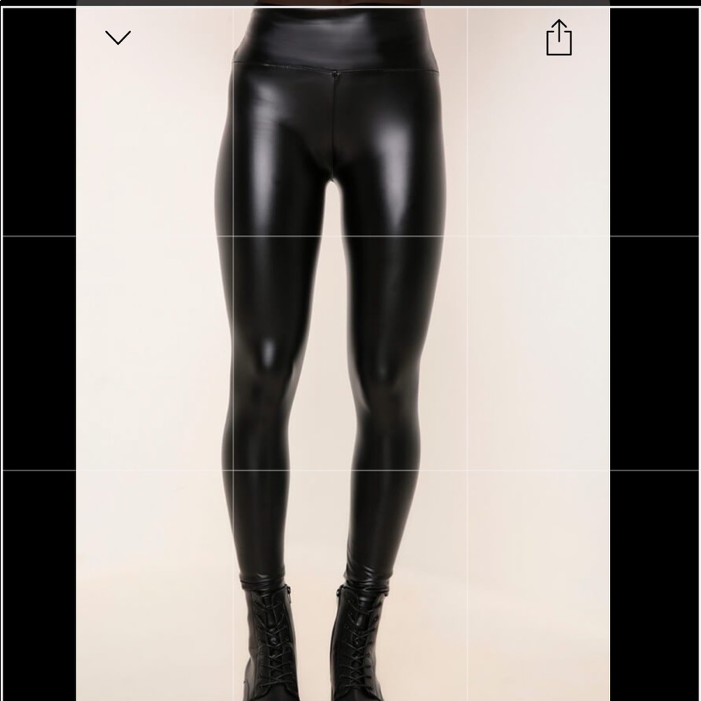 black leather leggings